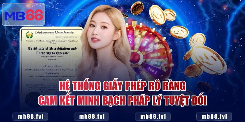 Hệ thống giấy phép rõ ràng cam kết minh bạch pháp lý tuyệt đối
