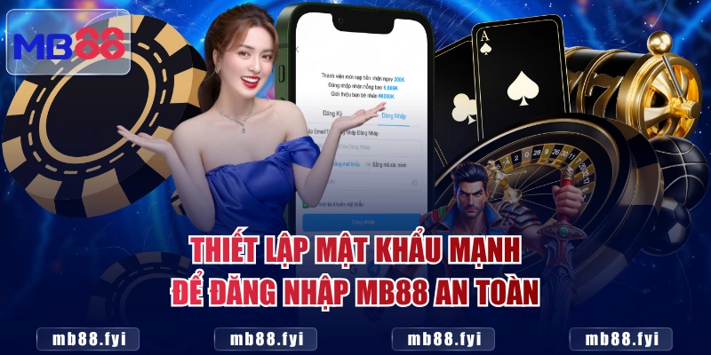 Thiết lập mật khẩu mạnh để đăng nhập MB88 an toàn